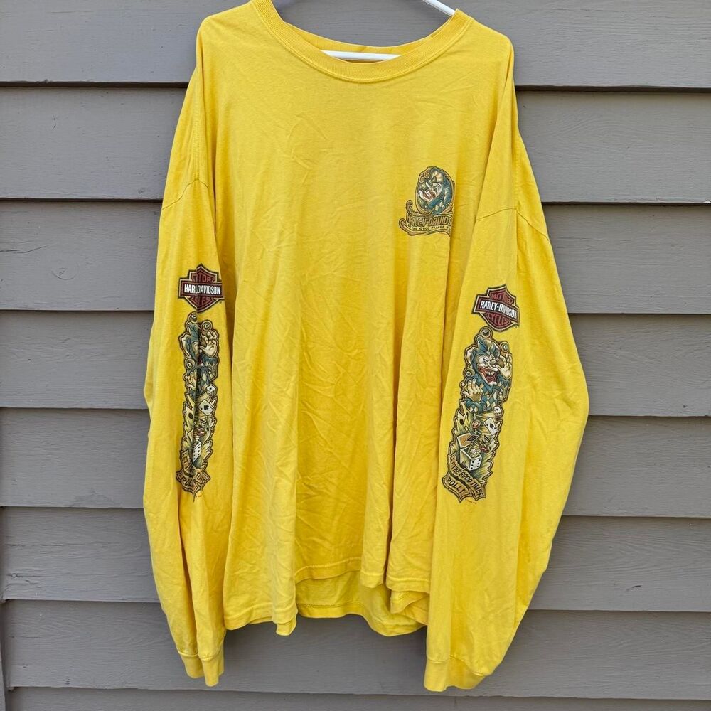 Harley-davidson Men's Yellow Shirt